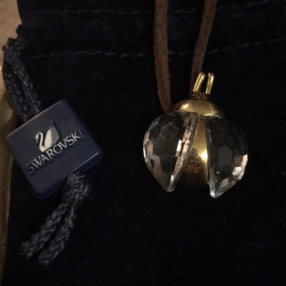 Swarovski - lady bug pendant - vintage - loved